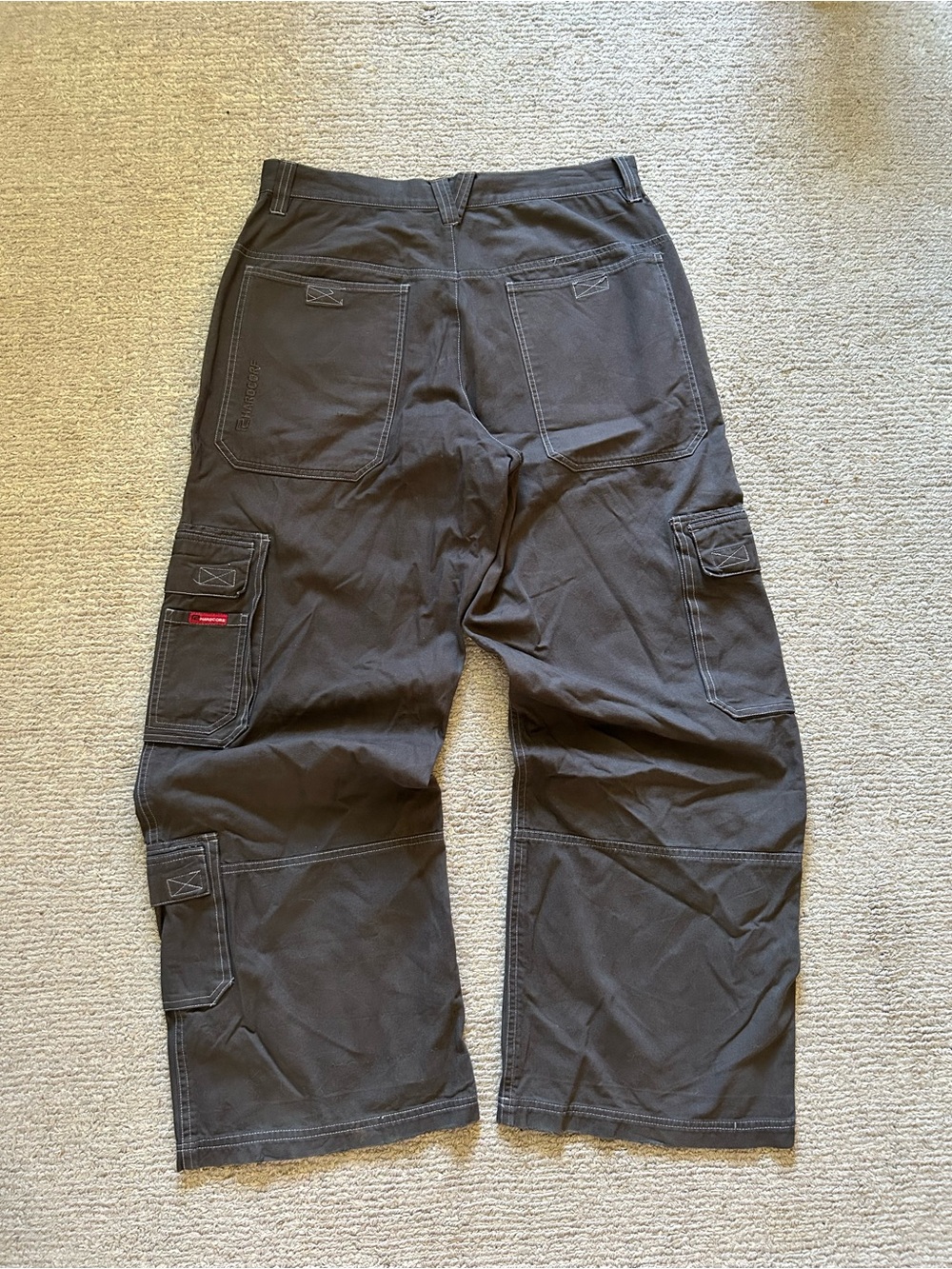 Men's Cargo Pants in Dark Brown - Relaxed Workwear Style